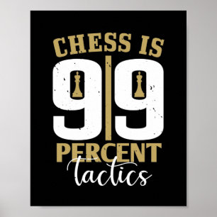 Chess Is 99 Percent Tactics Poster