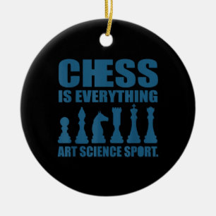 Chess Is Art Science Sports Gift Women Men Ceramic Tree Decoration