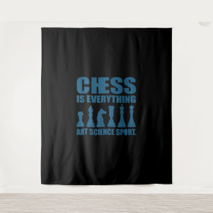 Chess Is Art Science Sports Gift Women Men Tapestry