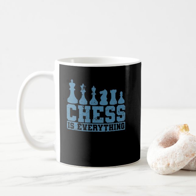 Chess is Everything Schachfiguren Coffee Mug (With Donut)