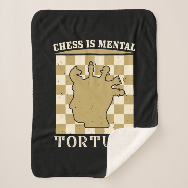 Chess Is Mental Torture Sherpa Blanket (Front)