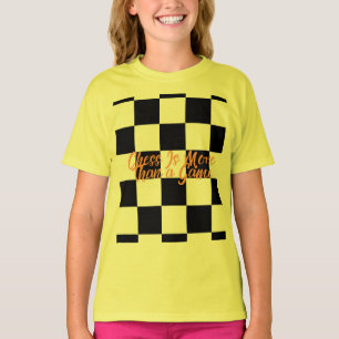 Chess Is More Than a Game" Chequerboard Graphic T-Shirt