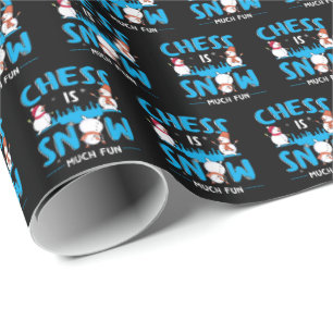 Chess is Snow Much Fun - Winter Holiday Snowman Wrapping Paper