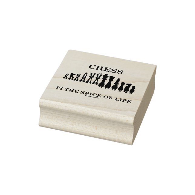 Chess Is The Spice Of Life Chess Set Pieces Humour Rubber Stamp (Stamp)