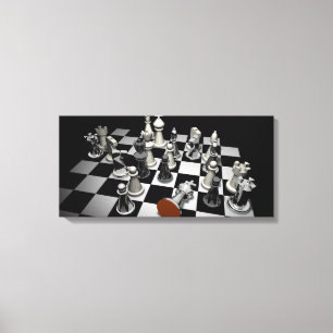 Chess Jigsaw Puzzle Canvas Print