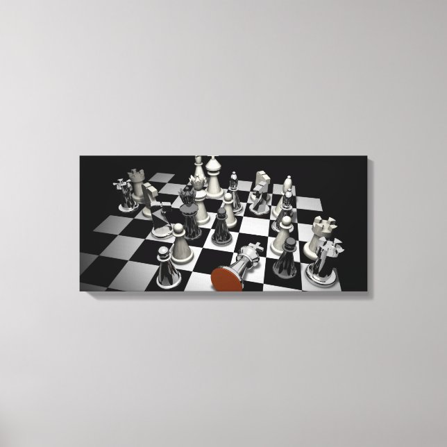 Chess Jigsaw Puzzle Canvas Print (Front)