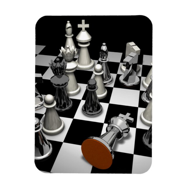 Chess Jigsaw Puzzle Magnet (Vertical)