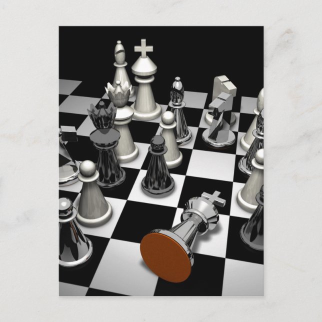 Chess Jigsaw Puzzle Postcard (Front)