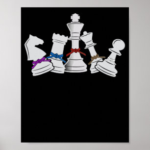 Chess Jiu Jitsu for BJJ Martial Art Grappling Poster