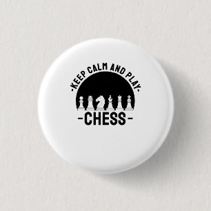 Chess - Keep Calm And Play Chess 3 Cm Round Badge