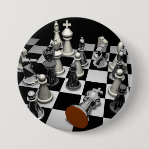 Chess Keychain 7.5 Cm Round Badge