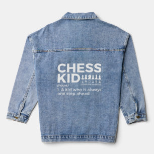 Chess Kid Definition Chess Player  Denim Jacket