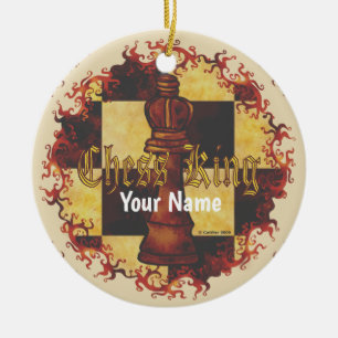 Chess King Ceramic Tree Decoration