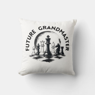 Chess King Strategy Classic Chess Design Cushion