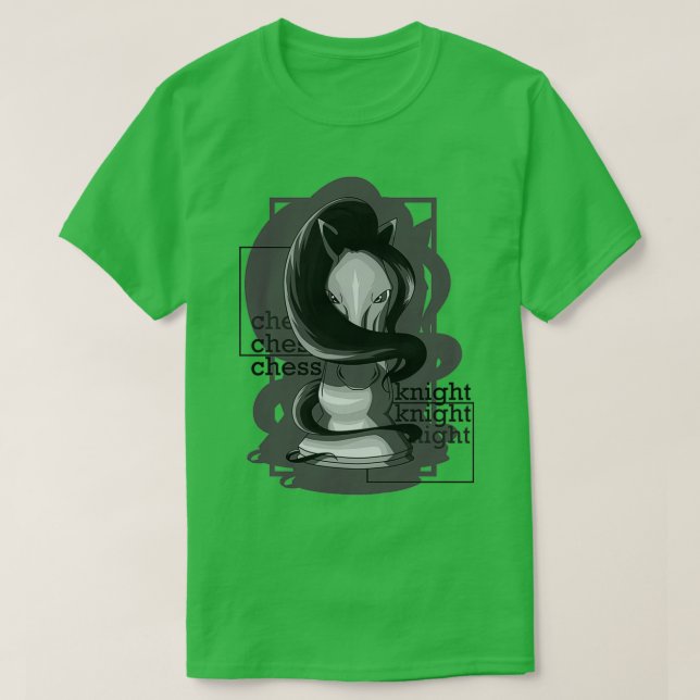 Chess knight as Chess piece  T-Shirt (Design Front)