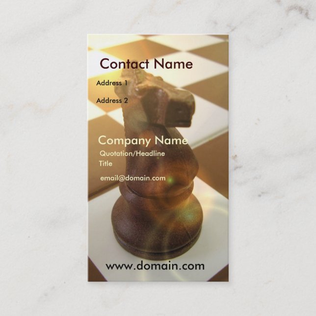 Chess Knight Business Card (Front)