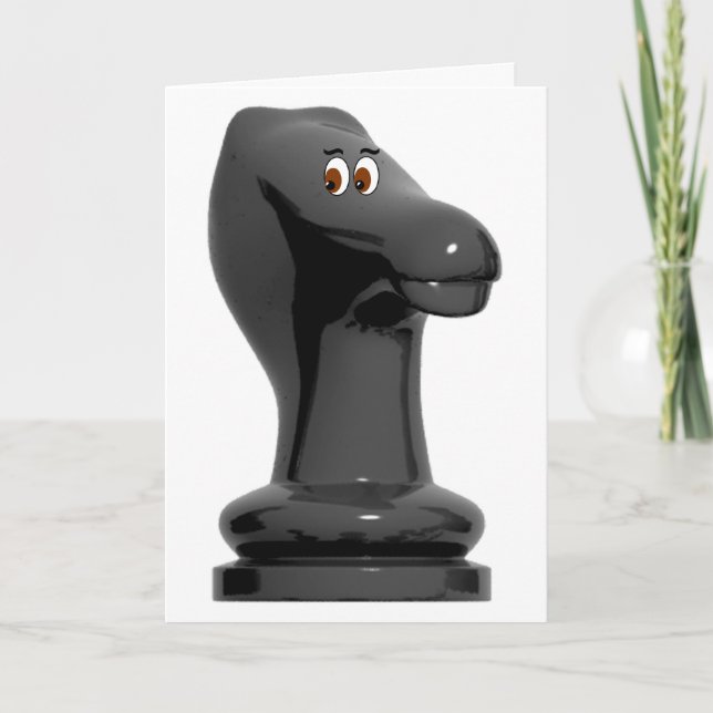 Chess Knight Funny Birthday Card (Front)