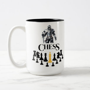 Chess Knight with Sword Two-Tone Coffee Mug