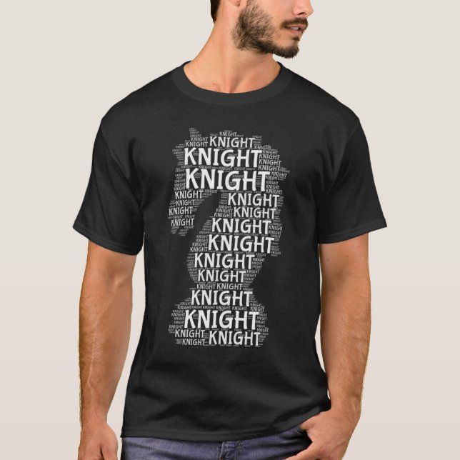 Chess Knight Word Picture T-Shirt (Front)