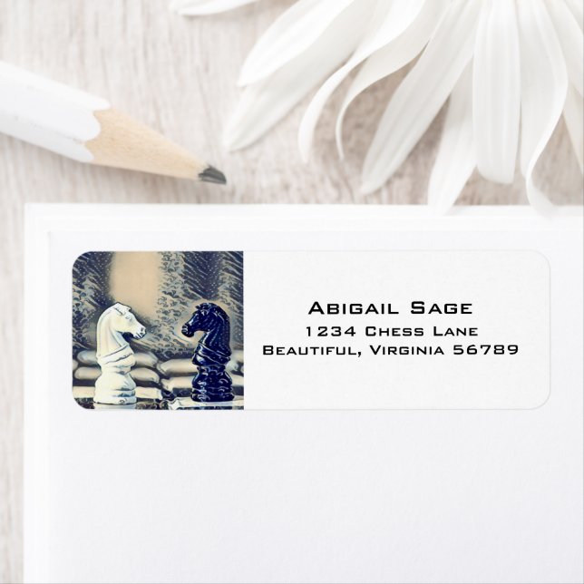 Chess Knights Chess Board Japanese Wave Address (Insitu)