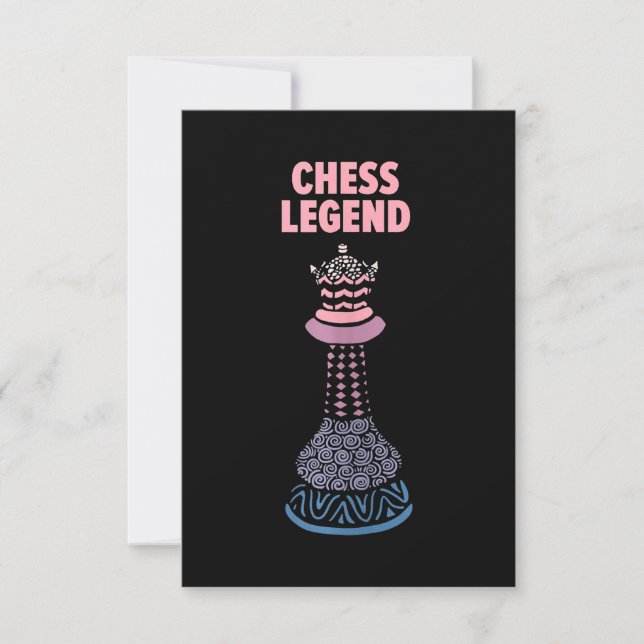 Chess Legend Checkmate Cool Saying Tank Top RSVP Card (Front)