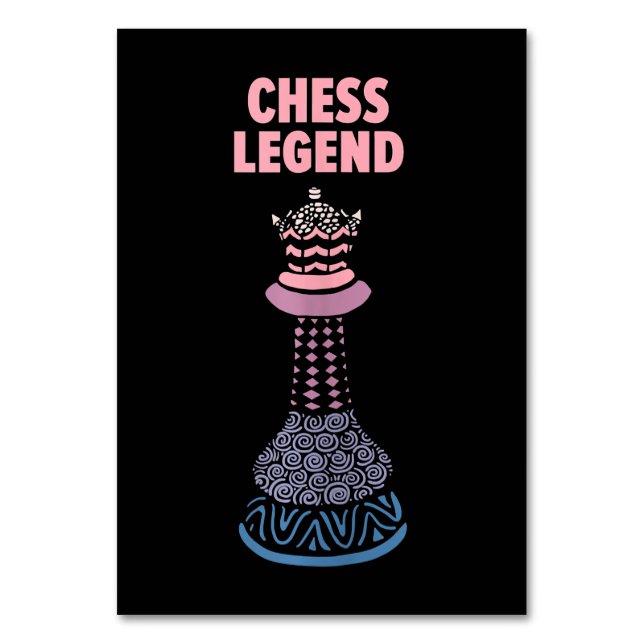 Chess Legend Checkmate Cool Saying Tank Top Table Number (Front)