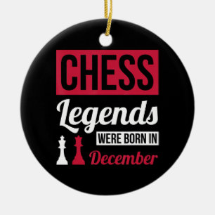 Chess Legends Were Born In December birthday Gift Ceramic Tree Decoration