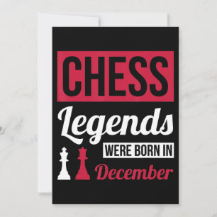 Chess Legends Were Born In December birthday Gift Holiday Card