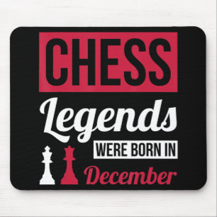 chess legends were born in december birthday gifts mouse mat