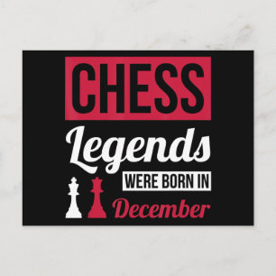 chess legends were born in december birthday gifts postcard