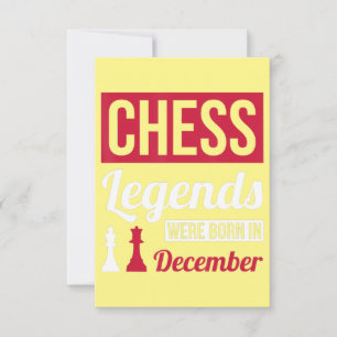 chess legends were born in december birthday gifts thank you card
