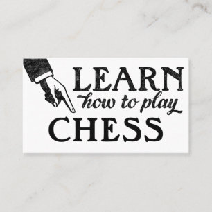 Chess Lessons Business Cards - Cool Vintage