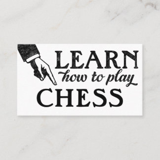 Chess Lessons Business Cards - Cool Vintage