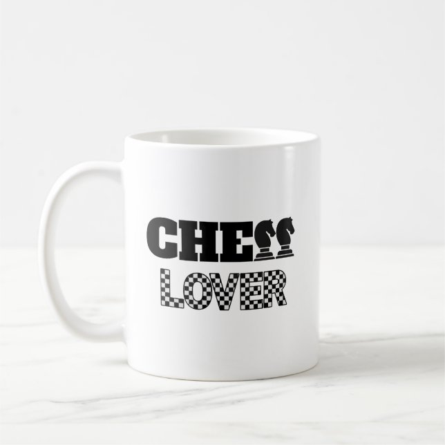 Chess Lover Black Knights Creative Unique Game Coffee Mug (Left)