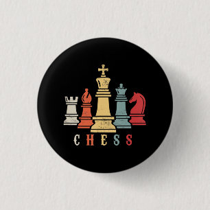 Chess Lover   Chess Set Checkmate Gift 3 Cm Round Badge