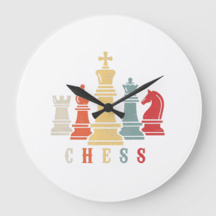 Chess Lover Chess Set Checkmate Gift Large Clock