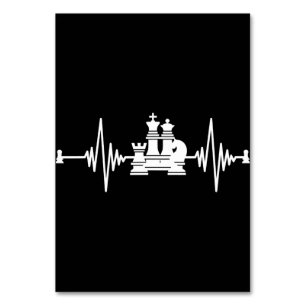 Chess Lover Heartbeat Chess T-Shirt Table Number