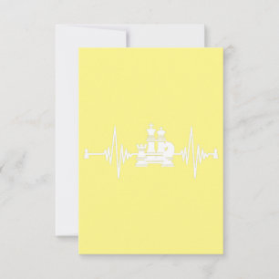 Chess Lover Heartbeat Chess T-Shirt Thank You Card