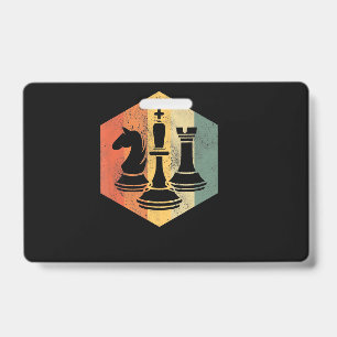 Chess Lover   Knight King Rook Chess Colourful Gif ID Badge