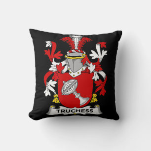 Chess Lover Truchess Coat of Arms - Family Crest Cushion