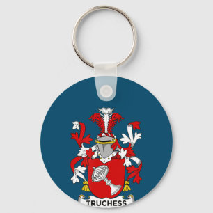 Chess Lover   Truchess Coat of Arms - Family Crest Key Ring
