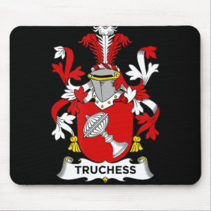 Chess Lover   Truchess Coat of Arms - Family Crest Mouse Mat