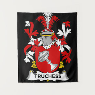 Chess Lover Truchess Coat of Arms - Family Crest Tapestry