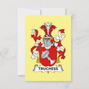 Chess Lover   Truchess Coat of Arms - Family Crest Thank You Card