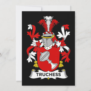 Chess Lover   Truchess Coat of Arms - Family Crest Thank You Card