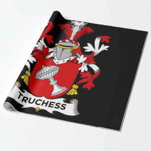 Chess Lover Truchess Coat of Arms - Family Crest Wrapping Paper