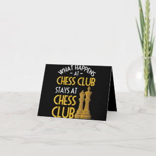 Chess Lover What Happens At Chess Club Humor Thank You Card