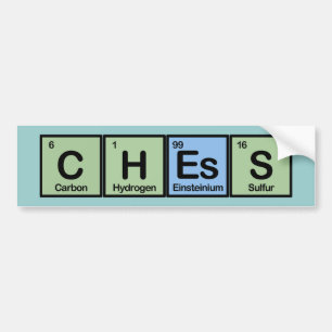 Chess Made of Elements Bumper Sticker