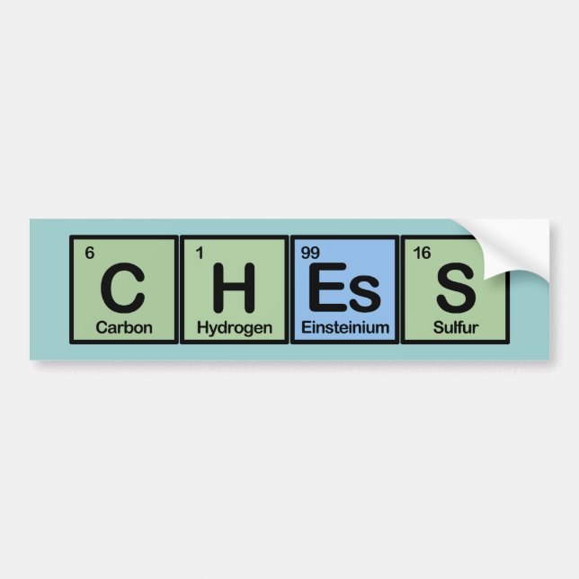 Chess Made of Elements Bumper Sticker (Front)
