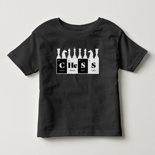Chess Made of Elements Graphic Chess Pieces Design Toddler T-Shirt (Front)
